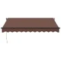 Toldo retráctil manual con luz LED marrón 300x250 cm de , Toldos - Ref: Foro24-3215741, Precio: 292,00 €, Descuento: %