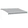 Retractable manual awning in anthracite gray and white, 300x250 cm. by , Awnings - Ref: Foro24-3216038, Price: 224,09 €, Disc...