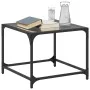 Schwarzer Glastisch mit Stahlrahmen, 50x50x40 cm. von , Couchtisch - Ref: Foro24-845968, Preis: 34,99 €, Rabatt: %
