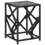 Steel coffee table with black glass surface 30x30x41 cm by , Coffee table - Ref: Foro24-845989, Price: 32,21 €, Discount: %