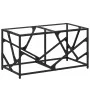 Mesa de centro de acero y tapa vidrio transparente 78,5x40x41cm de , Mesas de centro - Ref: Foro24-845994, Precio: 42,01 €, D...