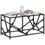 Mesa de centro de acero y tapa vidrio transparente 78,5x40x41cm de , Mesas de centro - Ref: Foro24-845994, Precio: 42,01 €, D...