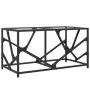 Mesa de centro de acero y tapa vidrio transparente 78,5x40x41cm de , Mesas de centro - Ref: Foro24-845994, Precio: 42,01 €, D...
