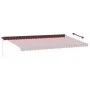 Manual retractable awning with LED lights burgundy 600x350 cm by , Awnings - Ref: Foro24-3215011, Price: 581,79 €, Discount: %