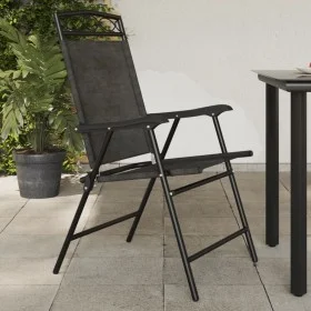 Faltbare Gartenstühle, 2 Stück, Stahl und Textilene, Melange-Grau. von , Gartenstühle - Ref: Foro24-360200, Preis: 91,17 €, R...