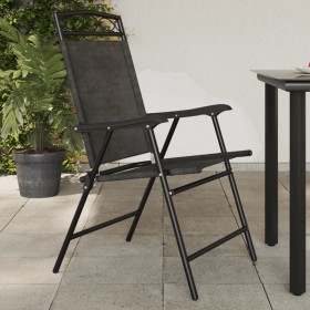 Faltbare Gartenstühle, 2 Stück, Stahl und Textilene, Melange-Grau. von , Gartenstühle - Ref: Foro24-360200, Preis: 85,28 €, R...