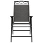 Sillas de jardín plegables 2 uds acero y textileno gris melange de , Sillas de jardín - Ref: Foro24-360200, Precio: 75,06 €