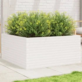 Massive Blumenkasten aus weißem Kiefernholz 100x100x46 cm von , Töpfe und Pflanzgefäße - Ref: Foro24-3282430, Preis: 223,33 €...