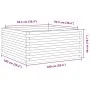Solid white pine wood planter 100x100x46 cm by , Pots and planters - Ref: Foro24-3282430, Price: 223,33 €, Discount: %