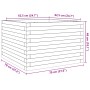 Imprägnierte Kiefernholz-Pflanzschale 70x70x46 cm von , Töpfe und Pflanzgefäße - Ref: Foro24-3282418, Preis: 146,71 €, Rabatt: %