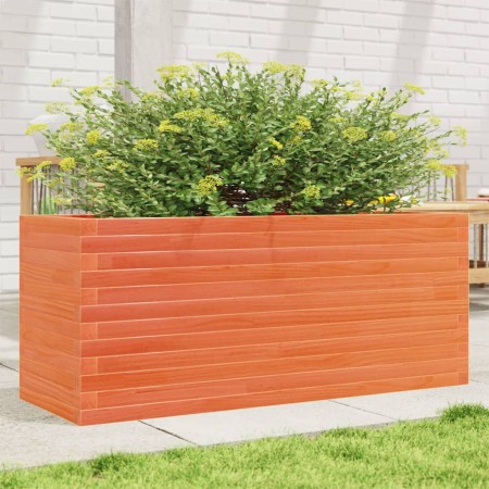Massive Holzblumenkasten aus braun gewachster Kiefer 110x40x46 cm. von , Töpfe und Pflanzgefäße - Ref: Foro24-3282451, Preis:...