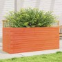 Massive Holzblumenkasten aus braun gewachster Kiefer 110x40x46 cm. von , Töpfe und Pflanzgefäße - Ref: Foro24-3282451, Preis:...