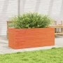 Massive Holzblumenkasten aus braun gewachster Kiefer 110x40x46 cm. von , Töpfe und Pflanzgefäße - Ref: Foro24-3282451, Preis:...