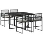 Gartenmöbel-Set, 5-teilig, mit schwarzen Polstern aus synthetischem Rattan von , Gartensets - Ref: Foro24-3295008, Preis: 288...