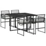 Set de muebles jardín 5 pzas con cojines ratán sintético negro de , Conjuntos de jardín - Ref: Foro24-3295008, Precio: 285,27...