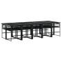 Set de comedor de jardín 11 pzas ratán sintético negro de , Conjuntos de jardín - Ref: Foro24-3295036, Precio: 740,97 €, Desc...