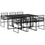 7-piece black synthetic rattan garden dining set by , Garden sets - Ref: Foro24-3295034, Price: 424,12 €, Discount: %
