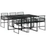 Gartensitzgruppe 7-teilig aus schwarzem Kunststoff-Rattan von , Gartensets - Ref: Foro24-3295034, Preis: 418,78 €, Rabatt: %