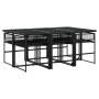 7-piece black synthetic rattan garden dining set by , Garden sets - Ref: Foro24-3295034, Price: 424,12 €, Discount: %
