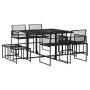 9-teiliges Gartensitzgruppen-Set aus schwarzem Kunststoff-Rattan von , Gartensets - Ref: Foro24-3295043, Preis: 359,73 €, Rab...