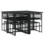 9-teiliges Gartensitzgruppen-Set aus schwarzem Kunststoff-Rattan von , Gartensets - Ref: Foro24-3295043, Preis: 359,73 €, Rab...