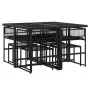Juego de comedor de jardín 9 piezas ratán sintético negro de , Conjuntos de jardín - Ref: Foro24-3295043, Precio: 354,83 €, D...