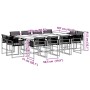 Set comedor de jardín con cojines 13 pzas ratán sintético negro de , Conjuntos de jardín - Ref: Foro24-3295015, Precio: 796,2...