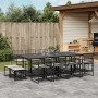 Garden dining set with 13-piece black synthetic rattan cushions. by , Garden sets - Ref: Foro24-3295020, Price: 661,37 €, Dis...