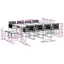 Garden dining set with 13-piece black synthetic rattan cushions. by , Garden sets - Ref: Foro24-3295020, Price: 653,07 €, Dis...