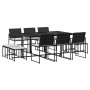 11-piece garden dining set with black synthetic rattan cushions by , Garden sets - Ref: Foro24-3295069, Price: 497,24 €, Disc...