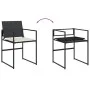 11-teiliges Gartenspeiseset mit schwarzen Polstern aus synthetischem Rattan. von , Gartensets - Ref: Foro24-3295069, Preis: 4...