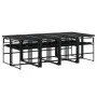 9-piece garden dining set with black synthetic rattan cushions by , Garden sets - Ref: Foro24-3295060, Price: 536,97 €, Disco...