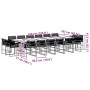 Set de muebles jardín 17 pzas con cojines ratán sintético negro de , Conjuntos de jardín - Ref: Foro24-3295017, Precio: 1,00 €