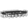 15-teiliges Gartensitzgruppen-Set aus schwarzem synthetischem Rattan von , Gartensets - Ref: Foro24-3295041, Preis: 890,89 €,...