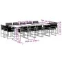 15-teiliges Gartensitzgruppen-Set aus schwarzem synthetischem Rattan von , Gartensets - Ref: Foro24-3295041, Preis: 890,89 €,...