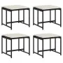 Garden stools with cushions 4 pcs black synthetic rattan by , Outdoor ottomans - Ref: Foro24-4008582, Price: 94,84 €, Discoun...