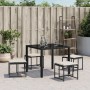 Garden stools with cushions 4 pcs black synthetic rattan by , Outdoor ottomans - Ref: Foro24-4008582, Price: 96,03 €, Discoun...