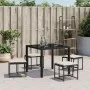 Garden stools with cushions 4 pcs black synthetic rattan by , Outdoor ottomans - Ref: Foro24-4008582, Price: 94,84 €, Discoun...