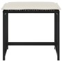 Garden stools with cushions 4 pcs black synthetic rattan by , Outdoor ottomans - Ref: Foro24-4008582, Price: 96,03 €, Discoun...
