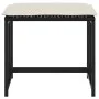 Garden stools with cushions 4 pcs black synthetic rattan by , Outdoor ottomans - Ref: Foro24-4008582, Price: 94,84 €, Discoun...