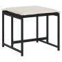 Garden stools with cushions 4 pcs black synthetic rattan by , Outdoor ottomans - Ref: Foro24-4008582, Price: 96,03 €, Discoun...
