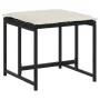 Garden stools with cushions 4 pcs black synthetic rattan by , Outdoor ottomans - Ref: Foro24-4008582, Price: 94,84 €, Discoun...