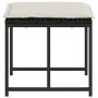Garden stools with cushions 4 pcs black synthetic rattan by , Outdoor ottomans - Ref: Foro24-4008582, Price: 94,84 €, Discoun...