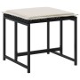 Garden stools with cushions 4 pcs black synthetic rattan by , Outdoor ottomans - Ref: Foro24-4008582, Price: 96,03 €, Discoun...