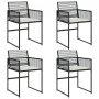 Garden chairs with cushions, 4 units, black synthetic rattan by , Garden chairs - Ref: Foro24-4008575, Price: 135,60 €, Disco...