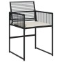 Gartenstühle mit Kissen, 4 Stück, aus schwarzem synthetischem Rattan. von , Gartenstühle - Ref: Foro24-4008575, Preis: 185,47...