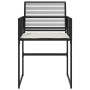 Garden chairs with cushions, 4 units, black synthetic rattan by , Garden chairs - Ref: Foro24-4008575, Price: 185,47 €, Disco...