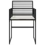 Garden chairs with cushions, 4 units, black synthetic rattan by , Garden chairs - Ref: Foro24-4008575, Price: 135,60 €, Disco...