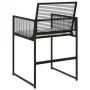 Gartenstühle mit Kissen, 4 Stück, aus schwarzem synthetischem Rattan. von , Gartenstühle - Ref: Foro24-4008575, Preis: 135,60...