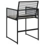Gartenstühle mit Kissen, 4 Stück, aus schwarzem synthetischem Rattan. von , Gartenstühle - Ref: Foro24-4008575, Preis: 185,47...